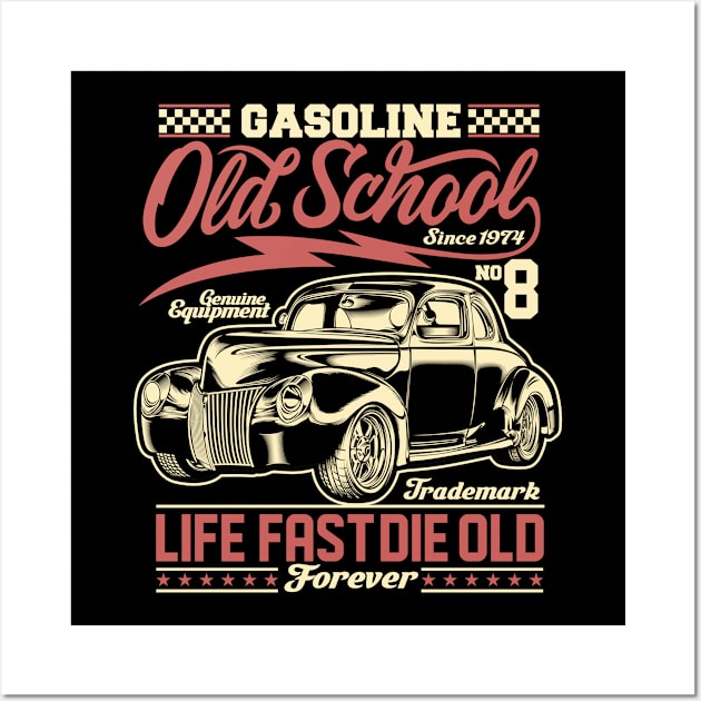 LIFE FAST DIE OLD Wall Art by KANDIM'S Studio